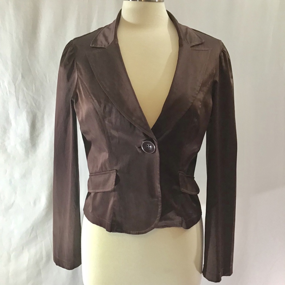Have & Have unlined satin jacket size L
